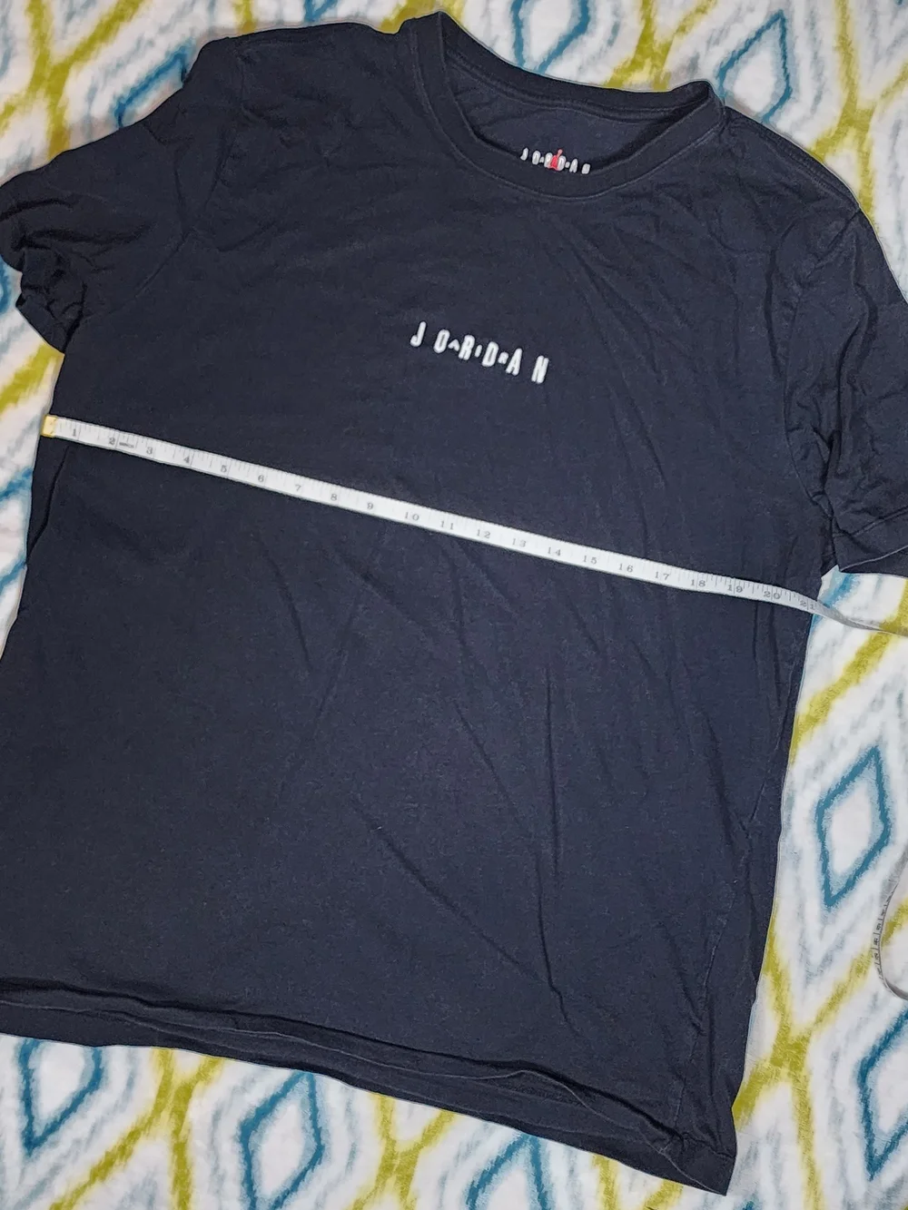 Jordan Black Short Sleeve Tee with Small Center Logo